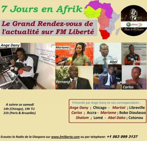 7 Jours en AfriK avec Dany Ange tous Les Samedis   14h a chicago et 19h ...