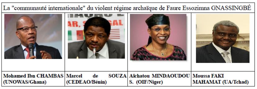 Togo:Le violent régime archaïque militaro-mafieux de Faure GNASSINGBÉ et &quot;sa communauté internationale&quot;.   Par K. Kofi FOLIKPO