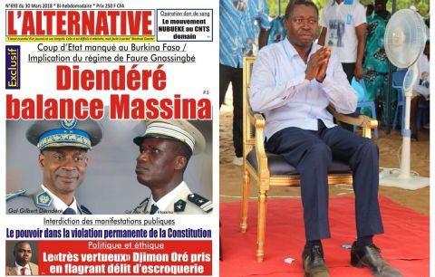 Coup d’Etat manqué au Burkina Faso / Implication du régime de Faure Gnassingbé: Le Général Gilbert Diendéré balance Alex Yotroféi Massina