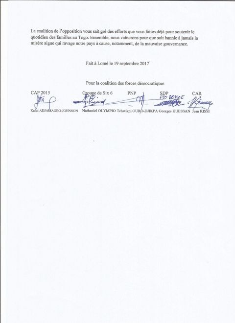 Communique numero 11 de la coalition de l&#039;opposition; ⁠⁠⁠⁠⁠il est temps pour soutenir la mobilisation populaire.