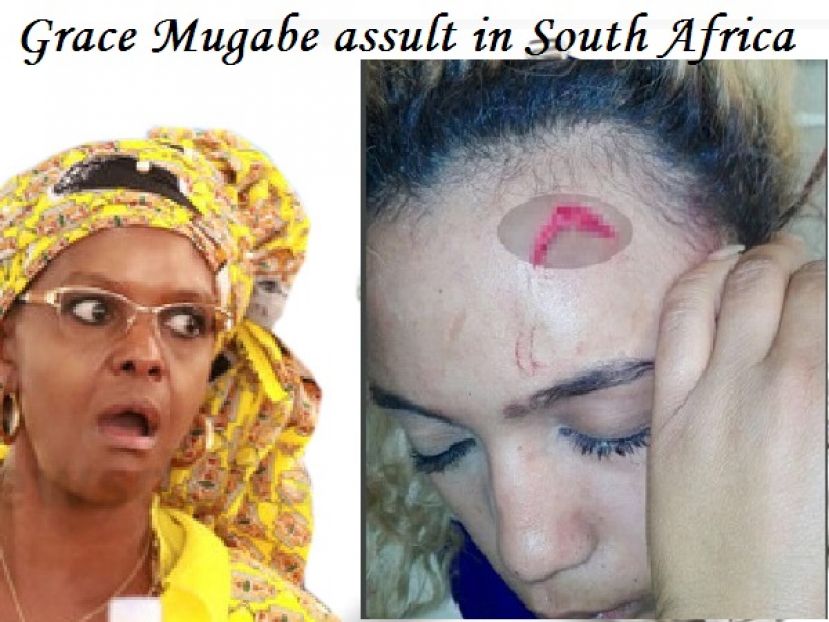 Zimbabwean First Lady Grace Mugabe has returned home from South Africa after failing to turn herself in to police in Johannesburg to face accusations of assault, officials say.